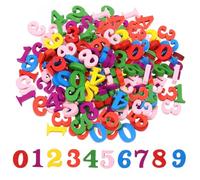 200 PCS Colorful Wooden Numbers, 0.6 Inch 0-9 Unfinished Mixed Mini Wood Numbers Blank Clock Calendar Number Set, Random Assorted Small Wood Number for DIY Crafts, Sorting, Scrapbooking, Home Decor
