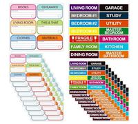 200 Pcs Colour-Coded Moving Labels, Boxes Contains Large Fragile Blank Writable Stickers, Essential for House Moving Storage and Packing