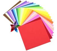 200 Pcs Coloured Card, Square Origami Paper, Double Sided 17*17cm Sheets in 10 Sharp Colour, Graceful Craft Paper for DIY School Arts Crafts Projects