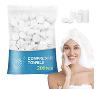 200 PCS Compressed Towels Bulk Coin Tissues Portable Mini Disposable Face Compressed Camping Towels for Travel Home Hotel and Outdoor Activities