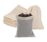 200 Pcs Cotton Muslin Drawstring Bags, Reusable Tea Steeping Bags and Spice Herb Sachet Bags, Small Favor Bags for Jewelry, DIY Making Soap, Candy and Wedding Gifts, 3.1 x 3.9 in