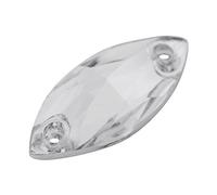 200 Pcs Crystal Rhinestone Horse Eye Shape Flatback Resin Acrylic Rhinestones with Hole for Wedding DIY Party Decoration (7 x 15 mm-#4)