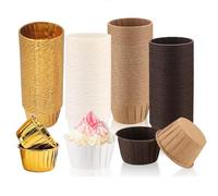 200 Pcs Cupcake Cases for Baking, Muffin Cases for Baking, Muffin & Cupcake Liners Wrappers Cases, Cup Cakes Greaseproof Paper Baking Cups for Home Baking, Birthday Parties & Wedding Favors, 4 Colors