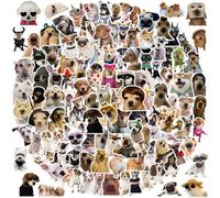 200 PCS Cute Dogs Stickers Pack - Waterproof Glossy Holographic Pet Stickers for Laptop, Water Bottle, Scrapbooking, Journaling, Kids & Dog Lovers