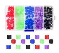 200 Pcs Dental Code Rings, 6mm Silicone Non-Toxic Orthodontic Rings Accessory, 5 Vibrant Colors, Autoclavable Instrument Identification System for Dental Clinics