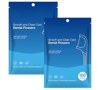200 Pcs Dental Floss Picks - Extra Thin & Strong Floss Sticks for Tight Teeth | Disposable & Portable Teeth Cleaners | 2-in-1 Toothpick & Flosser for Fresh Breath