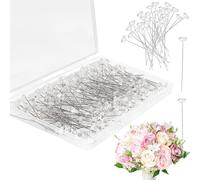 200 Pcs Diamond Pins, 1.2 inch Diamond Pins for Bouquets, Flower Pins Floral Pins Boutonniere Pins, Rhinestones Pins for Wedding Bridal Hair Accessories Jewelry Jewelry DIY Craft and Flower Decoration