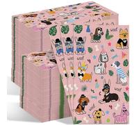 200 Pcs Disposable Dogs Pattern Paper Napkins Decorative Dogs Themed Hand Towels for Bathroom, Disposable Guest Napkins for Wedding, Birthday Party, Baby Shower, Pet Themed Table Decor