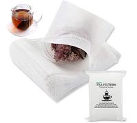 200 Pcs Disposable Tea Bags for Loose Leaf Tea, Empty Tea Bags for Loose Tea with Drawstring, Natural Tea Filter Bags for Loose Tea (3.54 x 2.75 inch)