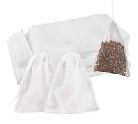 200 Pcs Disposable Tea Filter Bags, 6" x 8" /15 x 20cm Safe&Natural Cotton Muslin Material Empty Tea Bags with Drawstring, Tea Infuser for Loose Leaf Herd Coffee