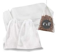 200 Pcs Disposable Tea Filter Bags SafeNatural Cotton Muslin Material Empty Tea Bags with Drawstring, Loose Leaf Tea Strainer, Tea Bag Strainer, Tea Infuser (4'' x 6'' 10 x 15cm)