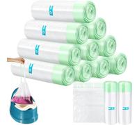 200 PCS Disposable Travel Potty Liners - Universal Fit with Drawstring | Leak-Proof Bags for Toddler Potty Training, Travel & Outdoor Use (45 x 50 cm, White)