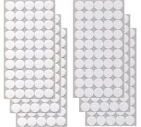 200 Pcs Dots Self Adhesive,Round Sticky Pads, Double Sided Nylon Sticky Coins Tapes for Home School Office(White, 10mm and 20mm)