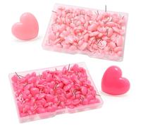 200 Pcs Drawing Pins for Notice Board, Cute Pins for Pinboard, Heart Push Pin for Bulletin Board in Home School Office