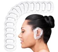 200 Pcs Ear Covers for Shower - Disposable Ear Covers for Hair Dye - Waterproof, Lightweight, Durable Plastic | Comfortable to Wear, Easy to Stretch, Suitable for Adults at Home, Spa, Travel, Hotel