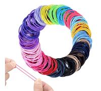 200 PCS Elastic Hair Bands 2mm Colorful Thin Hair Bobbles, Durable Hair-Ties Ponytail Holders for Girls Women