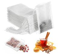 200 PCS Empty Tea Bags for Loose Leaf Tea, Disposable Teas Filter Bags for Loose Leaf with Drawstring Fillable Infuser Sachets Cloth DIY Empty Teas Sachets for Coffee, Spice and More(3.54 X 2.75 Inch)