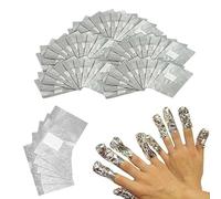 200 Pcs Foil Nail Wraps, Aluminium Wraps Remover with Lint-Free Cotton Pads for Manicure Nail Art Cleaner, Nail Foils for Gel Nails