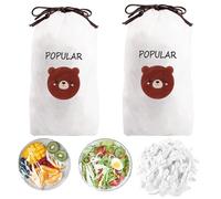 200 PCS Food Covers Plastic Stretch, Fresh Keeping Bag, Elastic Storage Covers, Preservation Bags, Disposable Bags, for Fruit Preservation and Food Storage
