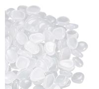 200 Pcs Glow in the Dark Pebbles, Luminous White Stones for Garden, Fish Tank Stones, Mini Fish Tank Gravel Stone, Powered by Light or Solar, for Plant Pots, Outdoor, Lawn Yard, Walkway (White)
