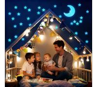 200 Pcs Glow in The Dark Stars,Realistic Stars for Ceiling,Large 3D Glowing Wall Decor for Fantastic Wall Star Stickers Bedroom，Wall & Ceiling Room Decor for Boys and Girls