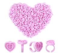 200 PCS Glue Rings for Eyelash Extensions, Lash Glue Rings Quick Blossom Pigment Holders, Disposable Finger Hand Beauty Tools for Eyelash Extension
