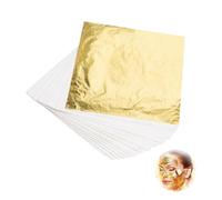 200 Pcs Gold Foil Sheets for Crafts, Imitation Gold Leaf Sheets for Resin Art, Furniture Restoration, Painting, Gilding, DIY Decoration and Home Décor Projects