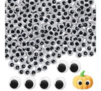 200 Pcs Googly Eyes Self Adhesive 20mm Large Stick On Eyes Wobbly Wiggly Craft Eyes for DIY Crafts Cards Scrapbook Doll Decorations in Birthdays Halloween and Christmas (White)