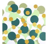 200 PCS Green Confetti Glitter, Greenery Scatter Table Decoration Round Table Confetti Dots for Birthday Parties Anniversary Supplies Baby Shower Party Wedding Gift Party Decor
