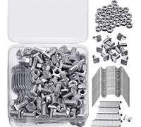 200 pcs Greenhouse Repair Kit Includes Glazing Clips W Wire, Z Overlap Clips, Aluminum Greenhouse Nuts and Aluminum Bolts(200 Pieces)
