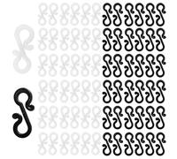 200 Pcs Gutter Hooks for Outdoor Lights, Black and White S Gutter Clips, The Outdoor Light Hooks Hang Seasonal String Lights and Holiday Decorations and Gutter Hooks Easy Installation for DIY Projects