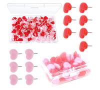200 Pcs Heart-Shaped Drawing Push Pins for Notice Boards, Cute Decorative Pins for Home, School and Office Use