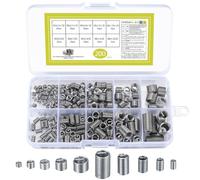 200 Pcs Helicoil Self Tapping Thread Inserts Kit, Helicoil Thread Repair Insert, M3 M4 M5 M6 M8 Metric Internal Thread Set for Metal Plastic Processing Industry