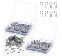 200 Pcs High Fire Wire for Ceramic R Hanging Burning Needle Jump Ring Opener Glass Fusing Supplies Stained Glass Supplies Nichrome Wire for Ceramic for DIY Pendant, Ceramic Ornaments, Fusing (Silver)