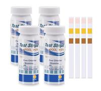 200 PCS Hot Tub Testing Strips Pool Test Strip 3 in 1 Lazy Spa Test Strips Measurement of Chlorine/Bromine PH Total Alkalinity Rapid Easy Accurate Strip for Swimming Pools & Spas