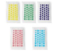 200 Pcs Hydrocolloid Pimple Patches, 5 Colors Star Spot Patches for Face, Waterproof Cute Acne Patches for Women and Teens