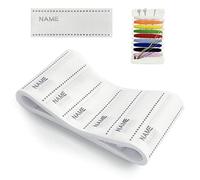 200 Pcs Ironing Cloth Name Tags, Machine Washable, Ironing, Sewing Name Tags, for Children's Clothes, School Uniforms, Uniforms and More, with DIY Sewing Kit