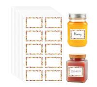 200 Pcs Jam Labels for Jars,Self Adhesive Jam Jar Labels,Waterproof Food Label Stickers,Easy Peel Off Jams Label,for Crafts CanningLabel,Jams and Preserves,Kitchen Food Bottle(40x 60mm)