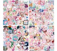 200 Pcs Kawaii Axolotl Stickers Cute Axolotl Party Favors Supplies Waterproof Vinyl Stickers Decals for Kids, Adults Water Bottle, Laptop, Phone, Skateboard, Guitar, Luggage Décor