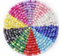 200 Pcs Large Hole Beads Assorted Mixed Colors European Craft Beads Large Hole Spacer Bead Lampwork Murano Fairy Wand Garden Big Bead for DIY Pens Charm Bracelet Keychain Jewelry Making Supplies