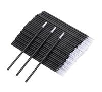 200 Pcs Lip Brush,Ultra Fine Microfiber Lip Wands,Black Micro Brushes With Longer Tips,Disposable Eyelash Brush,for Eyelash Extensions Nail Polish Crafts Lips Makeup Paint Craft(Black)