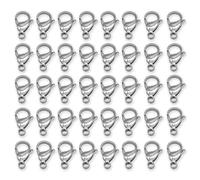 200 Pcs Lobster Clasp, Alloy Lobster Claw Clips for Jewelry Bracelet Necklace Connectors, Jewelry Making DIY, Silver, 10 mm