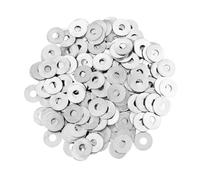 200 Pcs M5 Flat Penny Washers, 15mm Large Metal Round Chrome Stainless Steel Repair Washer for Screws and Bolts