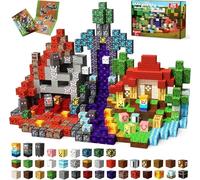 200 PCS Magnetic Block Toys for Kids, Boys and Girls, Magnetic Building Blocks Cubes, Stacking Toys for Kids, Birthday for Boys and Girls Age 3+ Years Old