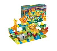 200 Pcs Marble Run, Dinosaur Marble Rush Building Blocks with 10 Marbles, High precise Construction Toys for Boys & Girls, Educational STEM Toys Gift for Kids Ages 3 4 5 6 7 8 Years