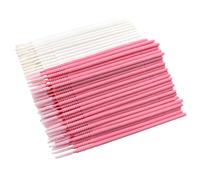 200 PCS Micro Applicator Brushes for Eyelash Extensions - Disposable Microswabs with Precise Tips. Lint-Free Wands for Makeup & Lash Cleaning. Ideal for Salon, Home, & Travel. (100 White + 100 Pink)