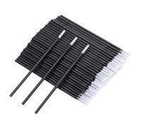 200 Pcs Micro Applicators Brushes, Long Tips Micro Brush Applicator, Disposable Micro Applicator Brush, Black Micro Applicators, Micro Swabs for Makeup, for Eyelashes Extensions, Crafting