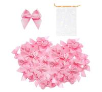 200 Pcs Mini Bows and 1 Pc Frosted Storage Bag, Bow Decoration, Ribbon Bows, Clothing Accessories, Sewing Supplies, DIY Accessories, Drawstring Drawstring Pockets