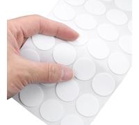 200 Pcs Mini Foam Felt Pads, Round Self Adhesive Foam Pad Thin Felt Pads 0.98 Inches Self Stick Pad for Cabinet Furniture Desks Doors Floor Drawers White
