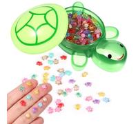 200 Pcs Mini Resin Turtle with 1 Pcs Jumbo Resin Turtles, Luminous Resins Animals Miniatures Tiny Turtles Glow in The Dark for Fairy Garden Dollhouse Terrarium Micro Landscaping Aquarium Ornament